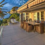 Houghton Steps - Patio at Dusk