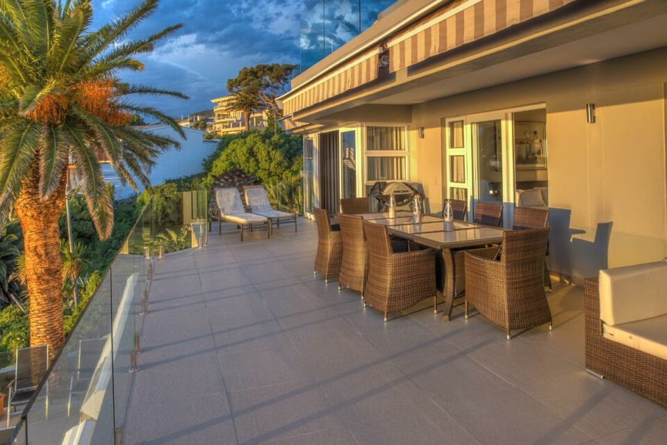 Houghton Steps - Patio at Dusk