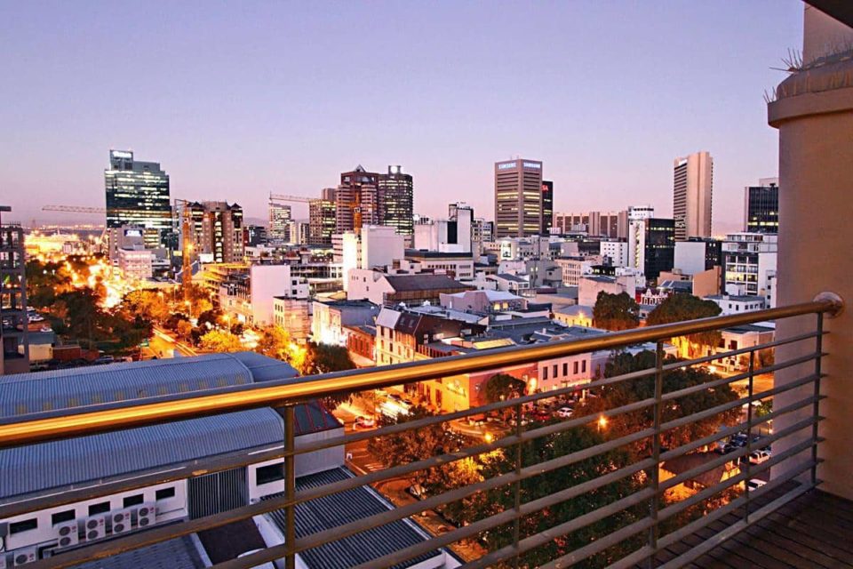 The Studios - View over city at dusk
