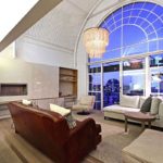 The Studios - Lounge looking out at dusk