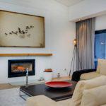 Hely Villa - Living area & fire place