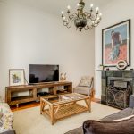 Sea Point Haven - Living room with fireplace